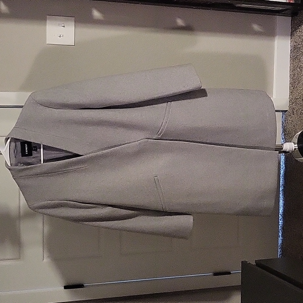 Express gray wool coat M